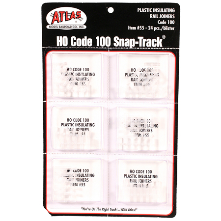 HO Plastic (Insulating) Rail Joiners (24