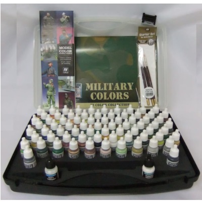 Military Colour case (72)+3 Brushes
