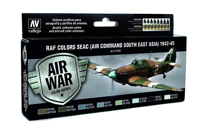 RAF colors SEAC (Air Command South East Asia) 1942-1945 (8 x 17ml bottles)