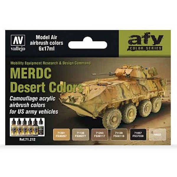 MERDC Desert Colors Model Air Setl (6 x 17ml bottles)