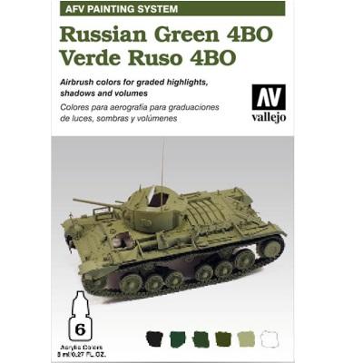 Russian Green 4BO Armor Paint set 6x8ml