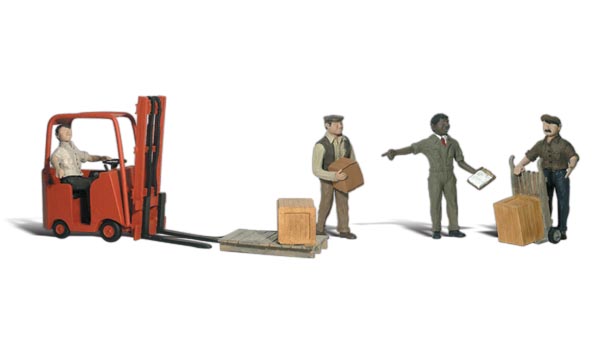 O Workers with Forklift
