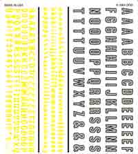 Gothic O/line & Sign painter decals