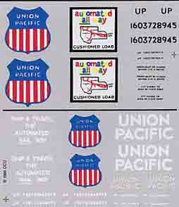 Union Pacific Boxcars decals