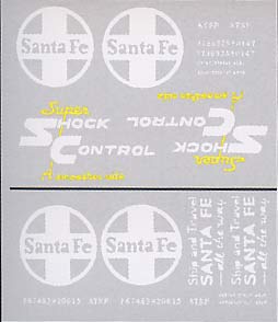 Santa Fe Boxcars decals