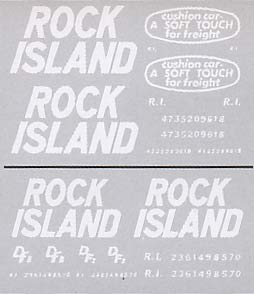 Rock Isl.Boxcars Soft Touch/DFE decals