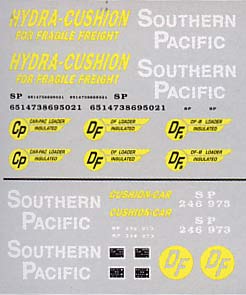 Southern Pacific Boxcars decals