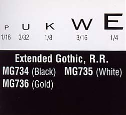 White Extended Gothic, R R Model Graphic