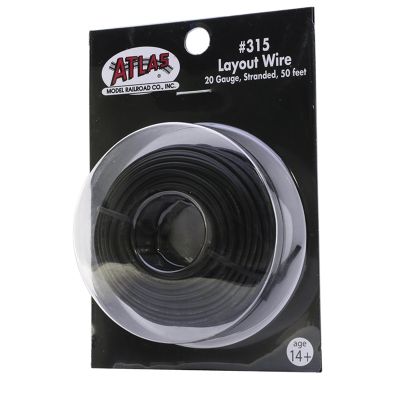 Layout Wire - Black 50ft 20 Gauge