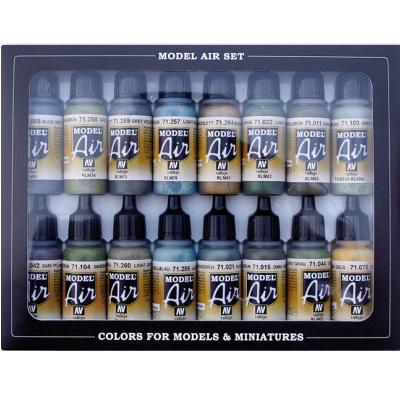 16 Colors 17ml Bottle Medieval Colors Model Color Vallejo Paint Set 70142