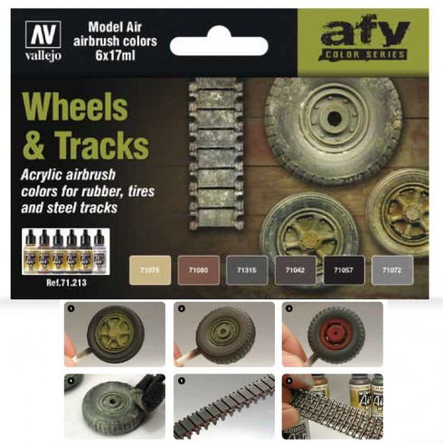 Wheels & Tracks Model Air Set (6 x 17ml bottles)