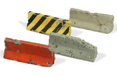 Scenics: Damaged Concrete Barriers