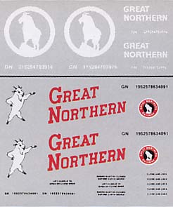 Great Northern Boxcars decals